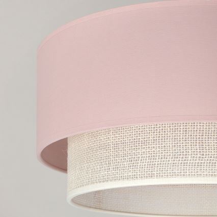 Brilagi - LED piestiprināms griestu lustrs BOHO BOBO 1xE27/60W/230V Ø 40 cm rozā/krēmkrāsa