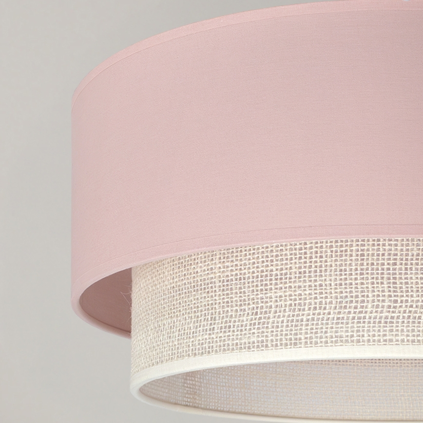 Brilagi - LED piestiprināms griestu lustrs BOHO BOBO 1xE27/60W/230V Ø 40 cm rozā/krēmkrāsa