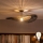 Brilagi - LED piestiprināms griestu lustrs CERIA BOHO 1xE27/60W/230V Ø 80 cm melna/brūna/melna