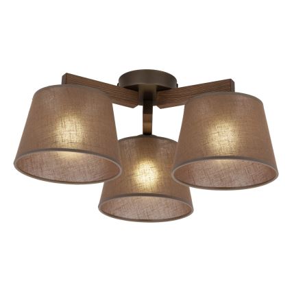 BRILAGI - LED Piestiprināms griestu lustrs LATTE 3xE27/15W/230V priede/brūna