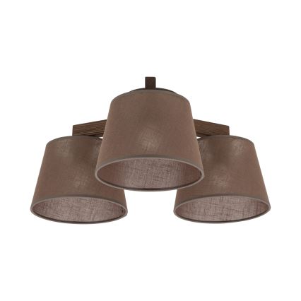 BRILAGI - LED Piestiprināms griestu lustrs LATTE 3xE27/15W/230V priede/brūna