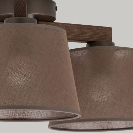 BRILAGI - LED Piestiprināms griestu lustrs LATTE 3xE27/15W/230V priede/brūna