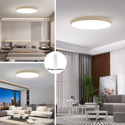Brilagi - regulējama LED griestu lampa POOL SMART LED/180W/230V 3000-6000K 120 cm bēša Wi-Fi Tuya + tālvadības pults