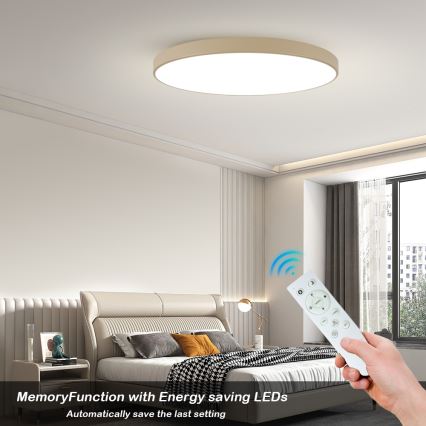 Brilagi - regulējama LED griestu lampa POOL SMART LED/180W/230V 3000-6000K 120 cm bēša Wi-Fi Tuya + tālvadības pults