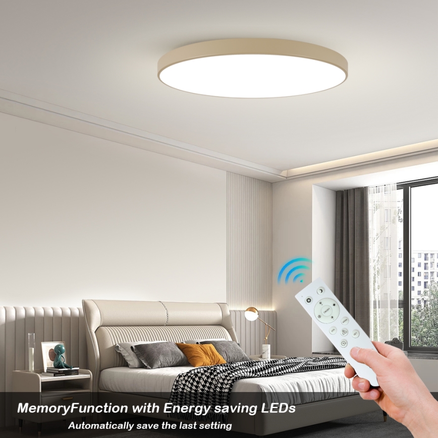Brilagi - regulējama LED griestu lampa POOL SMART LED/180W/230V 3000-6000K 120 cm bēša Wi-Fi Tuya + tālvadības pults