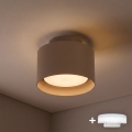 BRILAGI - LED punktveida gaismeklis BACKLIT 1xGX53/15W/230V + LED/3W Ø 10 cm bēšs