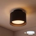BRILAGI - LED punktveida gaismeklis BACKLIT 1xGX53/15W/230V + LED/3W Ø 10 cm melns
