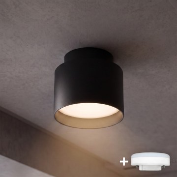 BRILAGI - LED punktveida gaismeklis BACKLIT 1xGX53/15W/230V + LED/3W Ø 8 cm melns
