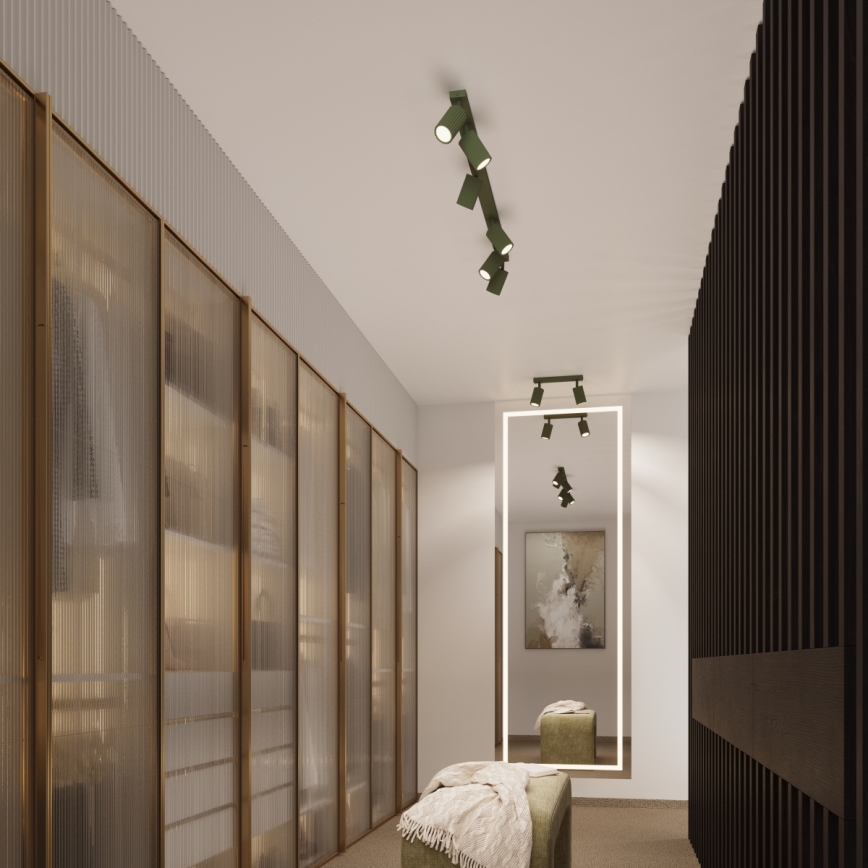 Brilagi - LED punktveida gaismeklis CRESTO 2xGU10/10W/230V zaļš