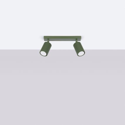 Brilagi - LED punktveida gaismeklis CRESTO 2xGU10/10W/230V zaļš