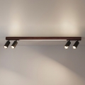 BRILAGI - LED punktveida gaismeklis SELE 4xGU10/30W/230V + LED/25W melns/ozolkoka dekors