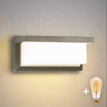 Brilagi - LED regulējama āra sienas lampa BRICKY 1xE27/6W/230V 2700-6500K IP54 pelēka