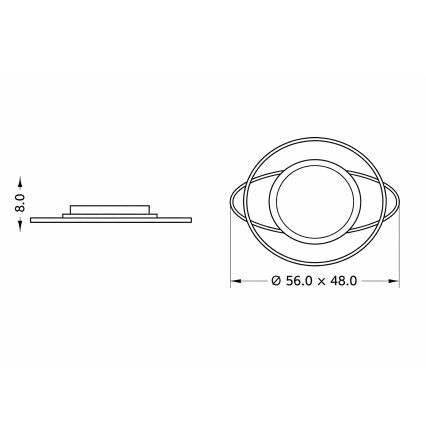 Brilagi - Regulējama LED bērnu griestu lampa ASTRO LED/68W/2300V 3000-6000K + tālvadības pults