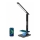 Brilagi - LED regulējamā galda lampa ar bezvadu QI uzlādi un USB REGINA LED/8,5W/230V melna