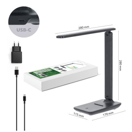 BRILAGI -LED Regulējamā galda lampa MODO LED/7W/230V 3000/4000/6500K antracīta