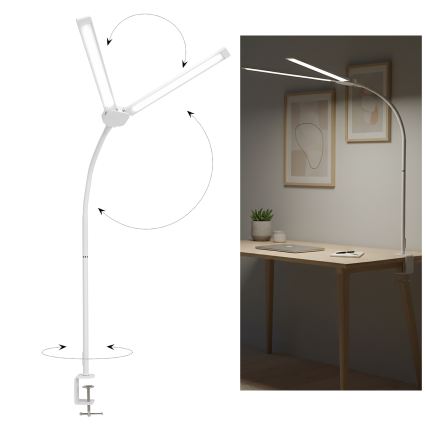 BRILAGI - LED regulējamā galda lampa USB VARIO LED/14W/5V 3000-6000K balta