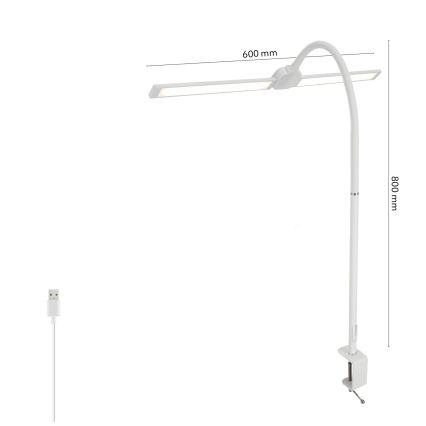 BRILAGI - LED regulējamā galda lampa USB VARIO LED/14W/5V 3000-6000K balta