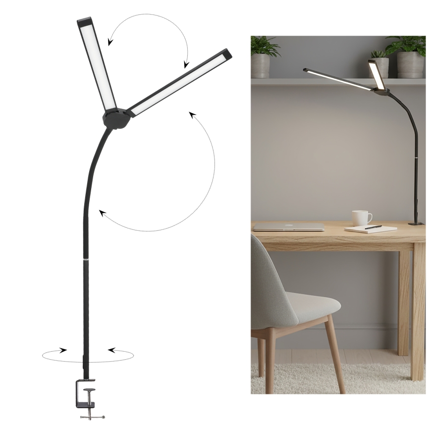 BRILAGI - LED regulējama galda lampa USB VARIO LED/14W/5V 3000-6000K melna