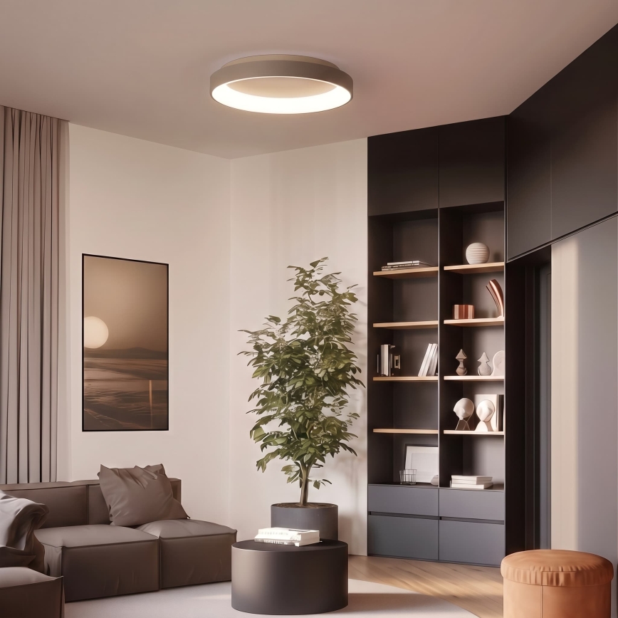 BRILAGI - LED aptumšojams griestu gaismeklis FALCON II LED/99W/230V 3000-6500K Ø 60 cm balts/bēšs + ar tālvadības pulti