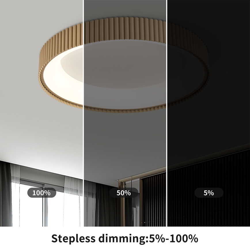 BRILAGI - LED regulējama griestu lampa FALCON MODERN LED/54W/230V 3000-6500K 60 cm bēša + ar tālvadības pulti
