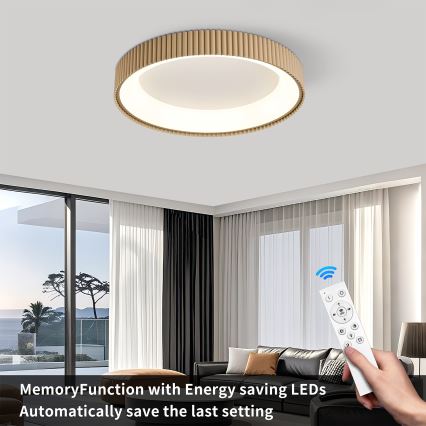 BRILAGI - LED regulējama griestu lampa FALCON MODERN LED/54W/230V 3000-6500K 60 cm bēša + ar tālvadības pulti