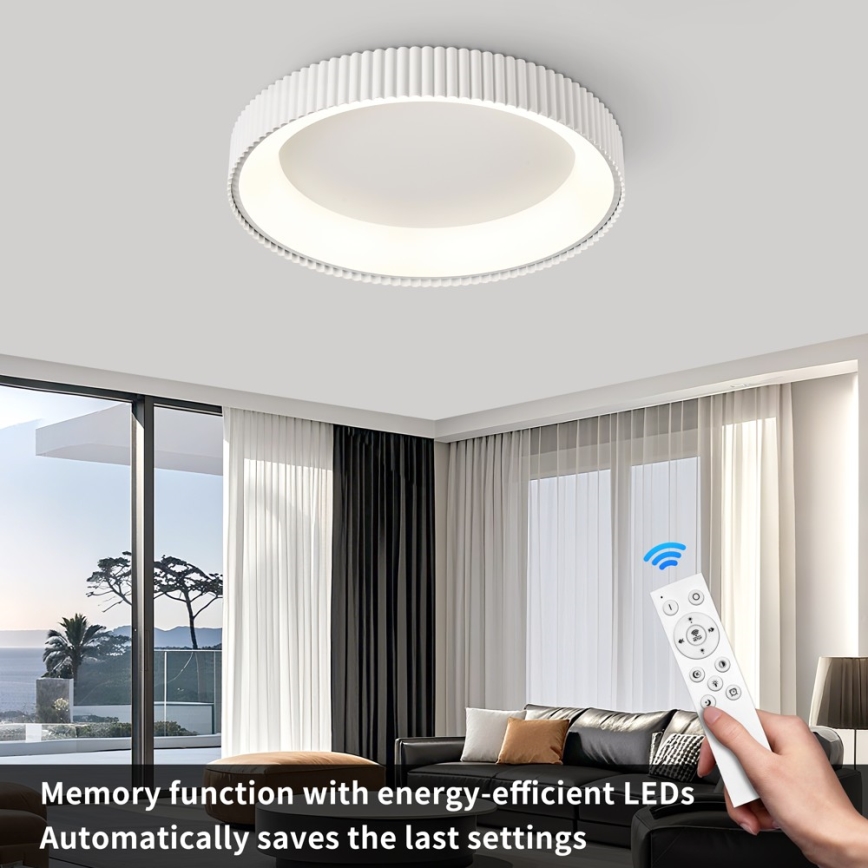 BRILAGI - LED griestu gaismeklis ar regulējamu spilgtumu FALCON MODERN LED/54W/230V 3000-6000K Ø 60 cm balts + ar tālvadības pulti