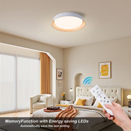 Brilagi - LED aptumšojams griestu gaismeklis ORINO LED/54W/230V 3000-6000K balts Ø 43 cm + tālvadības pults