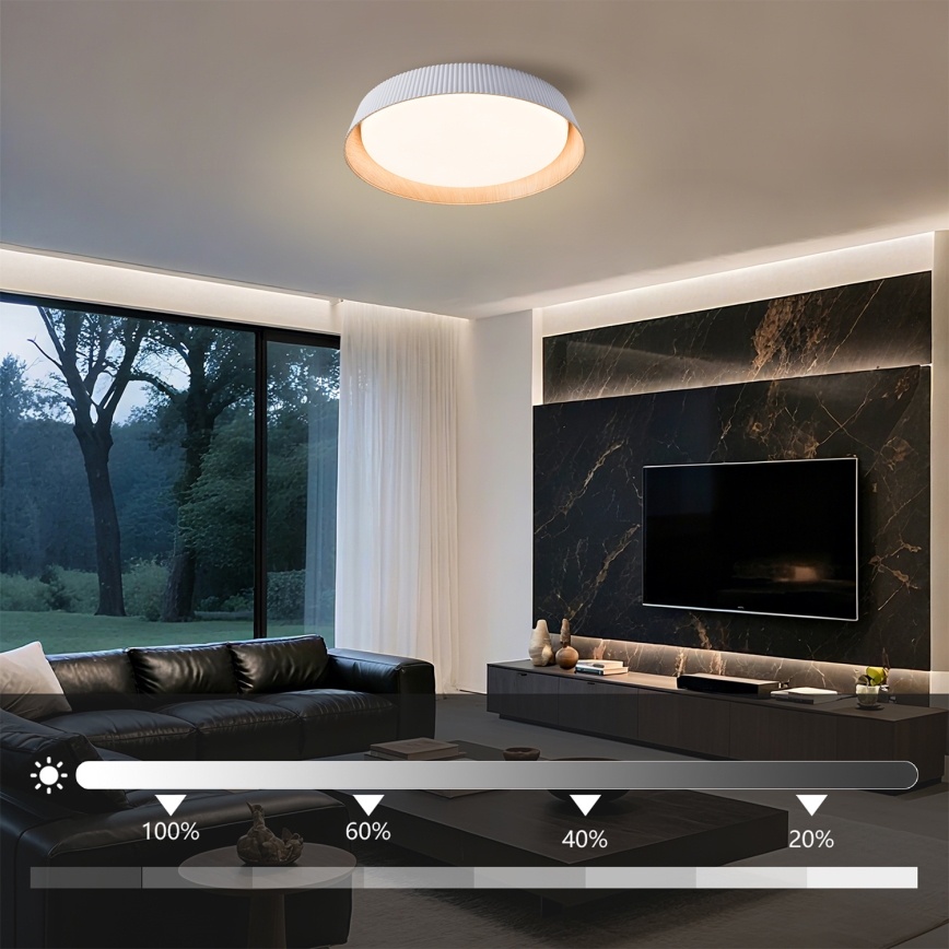 Brilagi - LED aptumšojams griestu gaismeklis ORINO LED/54W/230V 3000-6000K balts Ø 43 cm + tālvadības pults