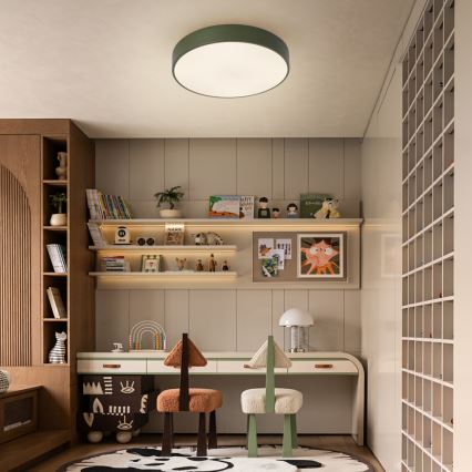 Brilagi - dimmējama LED griestu lampa POOL LED/48W/230V 3000-6000K Ø 40 cm zaļa + ar tālvadības pulti