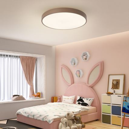 Brilagi - LED griestu lampa ar regulējamu spilgtumu POOL LED/60W/230V, 3000–6000 K, Ø 60 cm, brūna + tālvadības pults