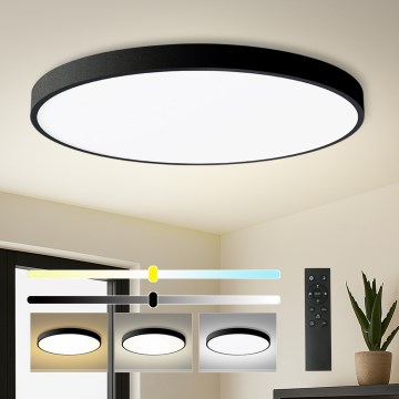 Brilagi - LED regulējama griestu lampa POOL SMART LED/180W/230V 3000-6000K Ø 120 cm Wi-Fi Tuya melna + ar tālvadības pulti