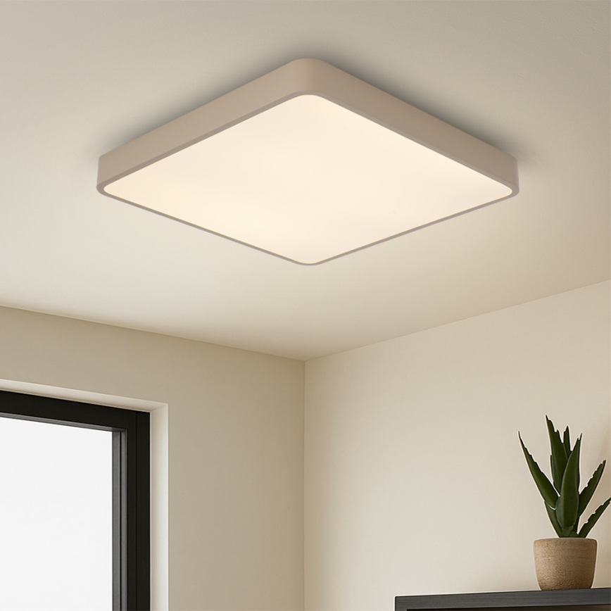 BRILAGI - LED dimmējama griestu lampa POOL SQUARE LED/48W/230V 3000-6000K 50x50 cm bēša + tālvadības pults