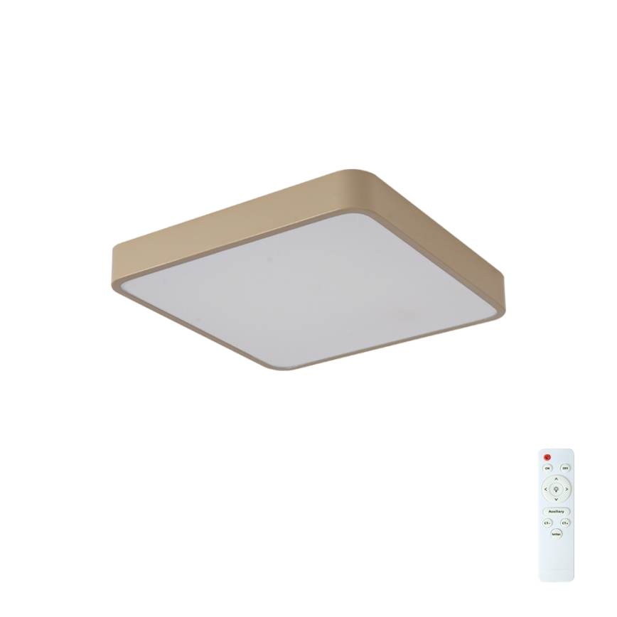 BRILAGI - LED dimmējama griestu lampa POOL SQUARE LED/48W/230V 3000-6000K 50x50 cm bēša + tālvadības pults