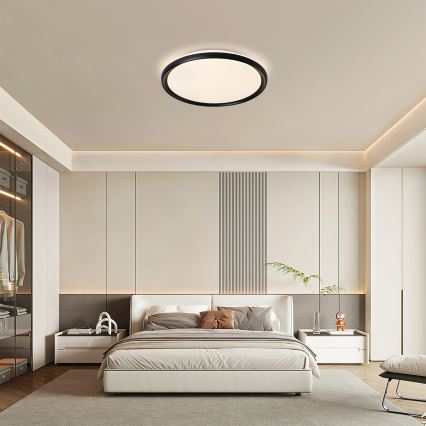 Brilagi - RIVO LED griestu gaismeklis ar regulējamu spilgtumu LED/72W/230V 3000-6000K melns Ø 50 cm + tālvadības pults