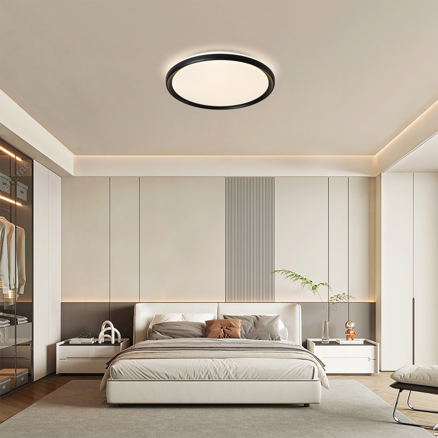 Brilagi - RIVO LED griestu gaismeklis ar regulējamu spilgtumu LED/72W/230V 3000-6000K melns Ø 50 cm + tālvadības pults