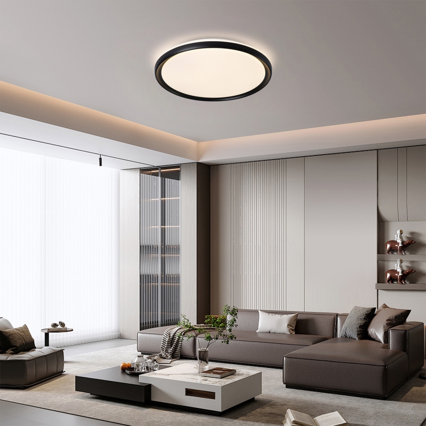 Brilagi - RIVO LED griestu gaismeklis ar regulējamu spilgtumu LED/72W/230V 3000-6000K melns Ø 50 cm + tālvadības pults