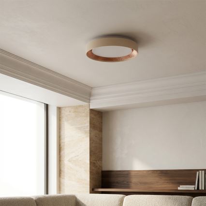 Brilagi - LED regulējams griestu gaismeklis WALDO LED/48W/230V 3000-6500K Ø 40 cm bēša/zelta + ar tālvadības pulti