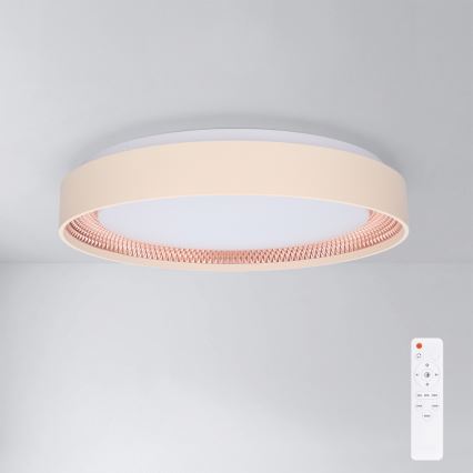 Brilagi - LED regulējams griestu gaismeklis WALDO LED/48W/230V 3000-6500K Ø 40 cm bēša/zelta + ar tālvadības pulti