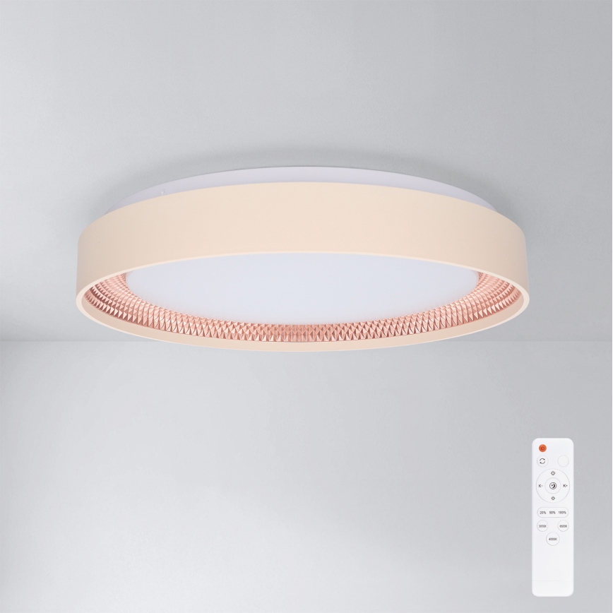 Brilagi - LED regulējams griestu gaismeklis WALDO LED/48W/230V 3000-6500K Ø 40 cm bēša/zelta + ar tālvadības pulti
