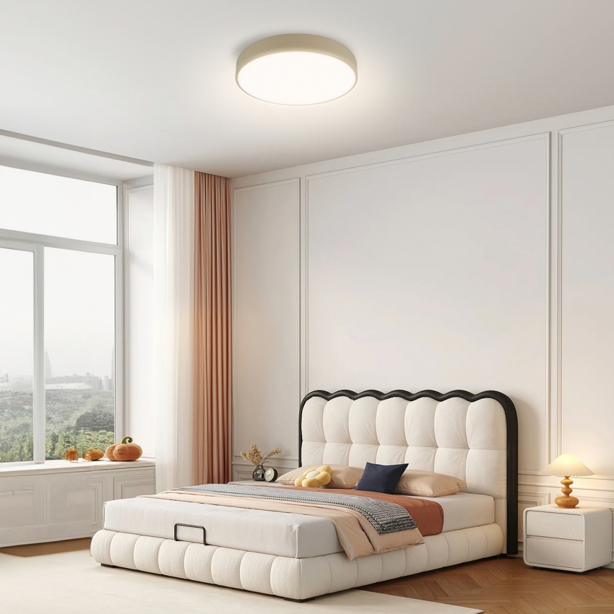 Brilagi - LED regulējama griestu lampas POOL LED/36W/230V 3000-6000K ø 30 cm bēša + tālvadības pults