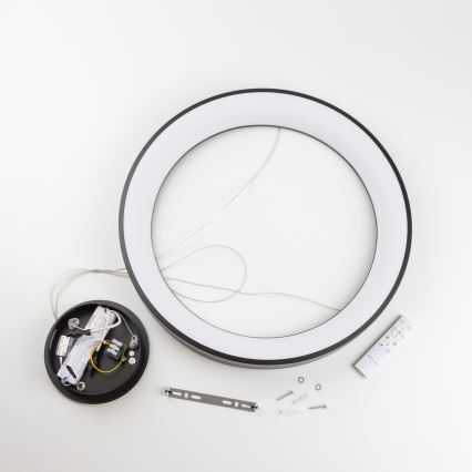 Brilagi - LED aptumšojama lustra uz troses FALCON II LED/99W/230V 3000-6500K Ø 60 cm melna + tālvadības pults