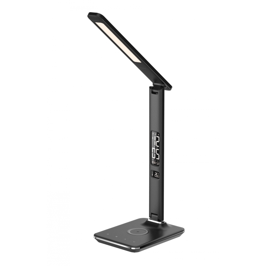 Brilagi - LED regulējamā galda lampa ar bezvadu QI uzlādi un USB REGINA LED/8,5W/230V melna