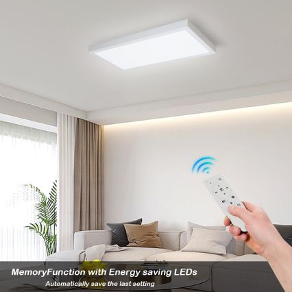 Brilagi - LED Regulējama griestu lampa FRAME SMART LED/30W/230V 30x60 cm 3000-6000K IP44 baltā + tālvadības pults