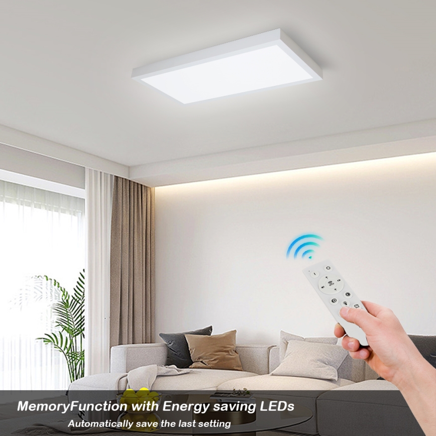 Brilagi - LED Regulējama griestu lampa FRAME SMART LED/30W/230V 30x60 cm 3000-6000K IP44 baltā + tālvadības pults