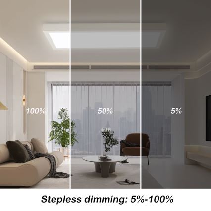 Brilagi - LED Regulējama griestu lampa FRAME SMART LED/30W/230V 30x60 cm 3000-6000K IP44 baltā + tālvadības pults