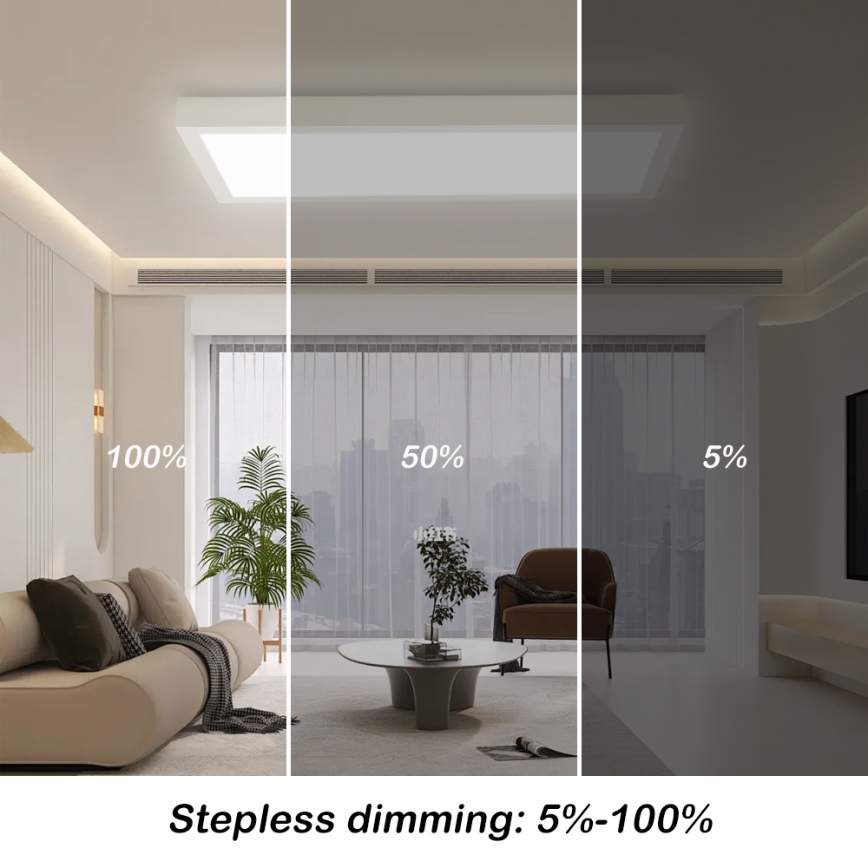 Brilagi - LED Regulējama griestu lampa FRAME SMART LED/30W/230V 30x60 cm 3000-6000K IP44 baltā + tālvadības pults