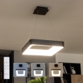 BRILAGI - LED regulējama lustra uz kabeļa FALCON II LED/80W/230V 3000-6500K 40x40 cm melna + tālvadības pults