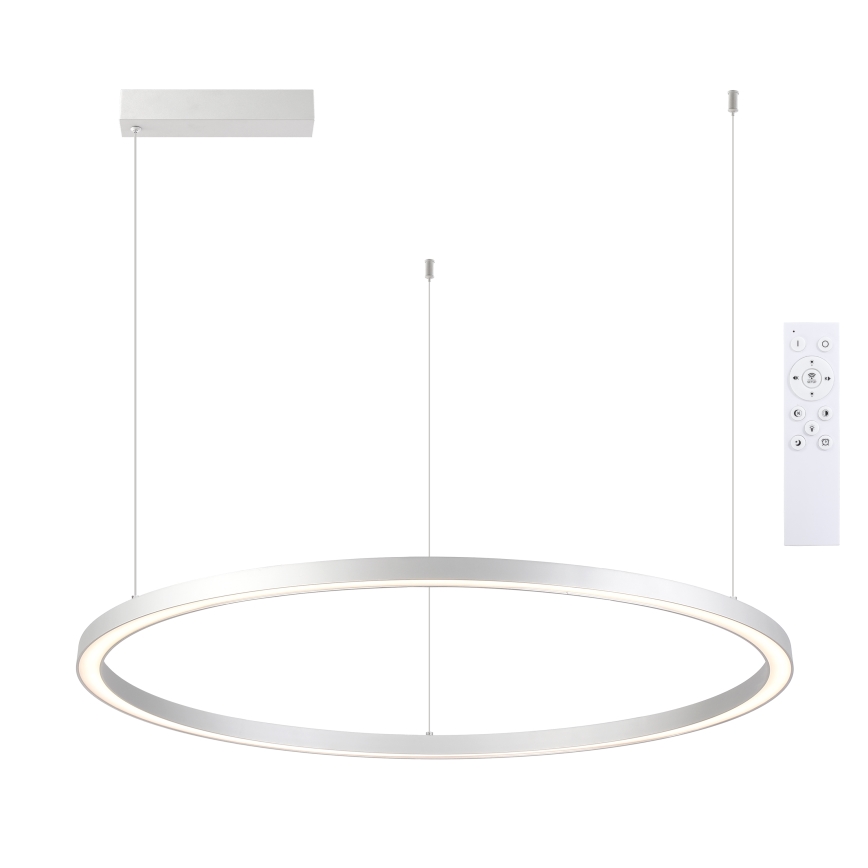 Brilagi - regulējama LED lustra uz troses PORTOFINO LED/60W/230V 3000-6000K Ø 80 cm sudraba + ar tālvadības pulti