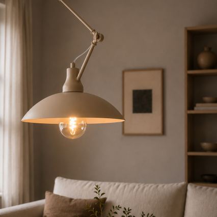 BRILAGI - LED regulējama lustra uz stieņa IRONBEAM 1xE27/60W/230V bēša