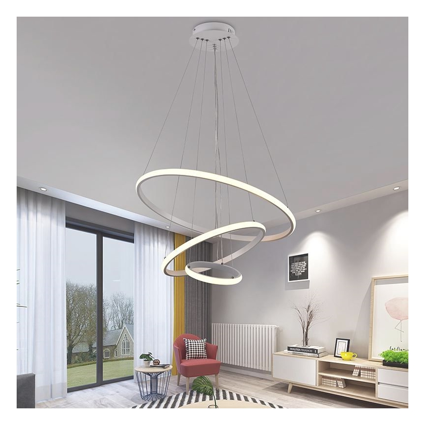 Brilagi - aptumšojama LED lustra uz kabeļa CIRCLE LED/90W/230V 3000-6500K Ø 60 cm + tālvadības pults